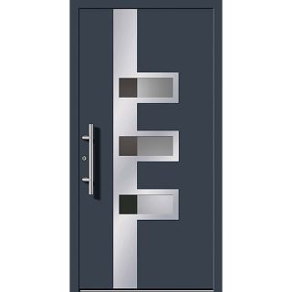 Haustür Aluminium E 1157 Motivglas 1