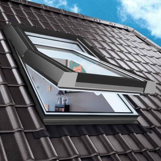ThermoMax Roof Dachfenster PVC weiß Blechteile grau