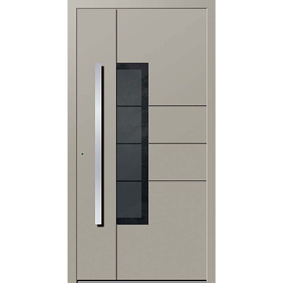 Haustür Aluminium E 1163 Motivglas 1