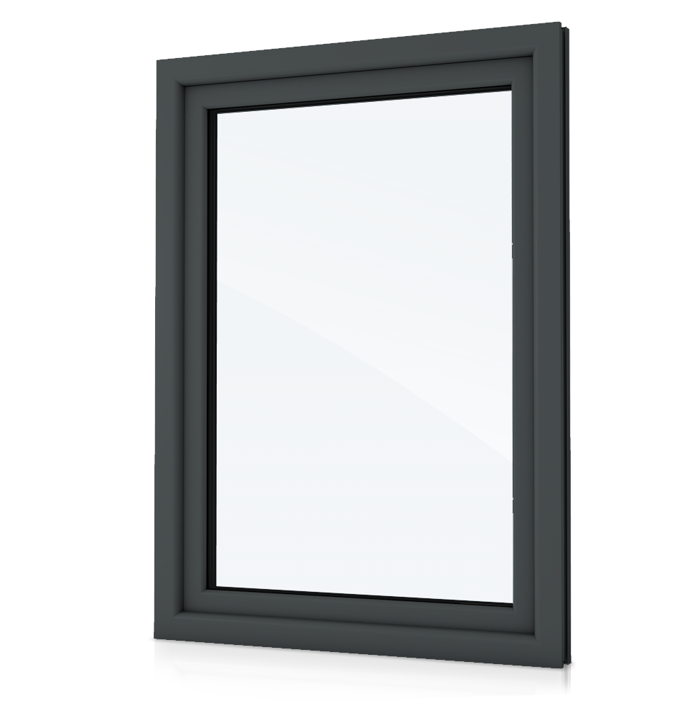 Fenster mit Basaltgrauem Rahmen