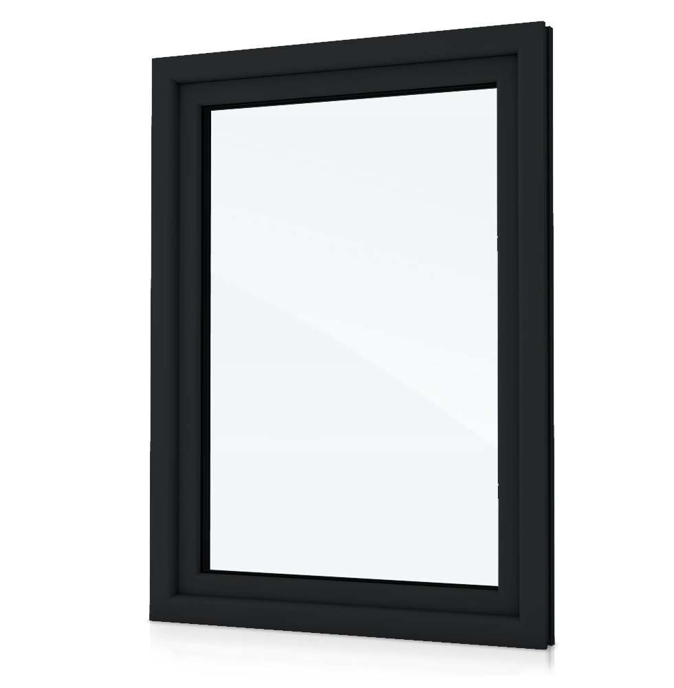 Fenster mit Schwarzgrauem Rahmen