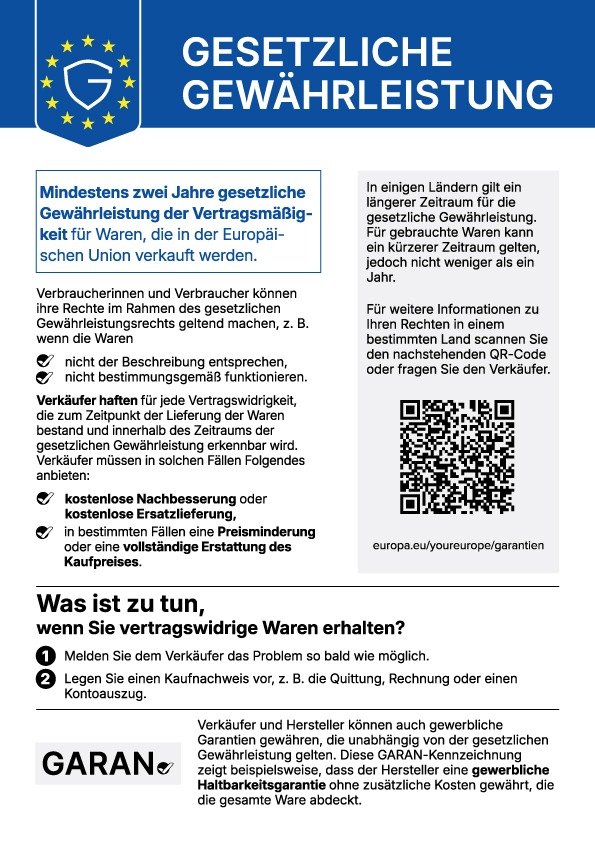 EU GWL Notice Gesetzliche Gewaehrleistung