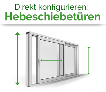 Hebeschiebetüren konfigurieren