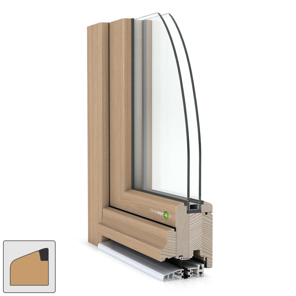 Balkontür Holz IV68 Classic mit Schwelle und Wetterschenkel