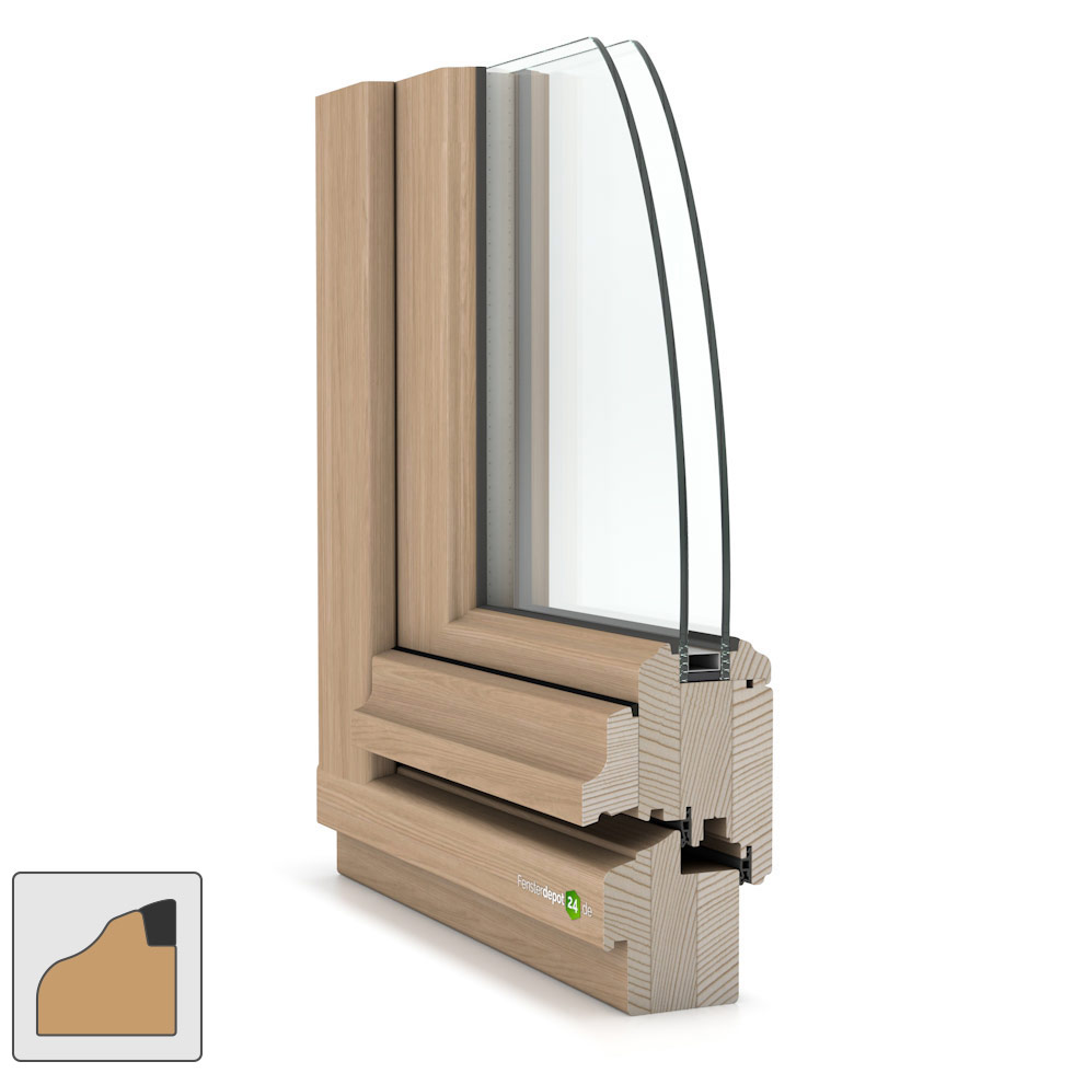 Balkontür Holz IV68 Classic mit Schwelle und Wetterschenkel