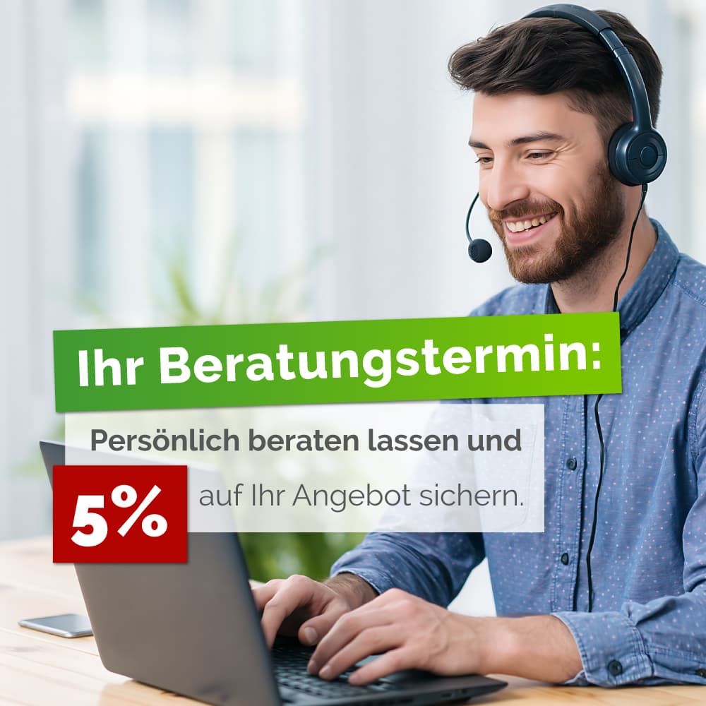 Kostenlose Fensterberatung + 5% Angebotsrabatt; KI-generierte Visualisierung